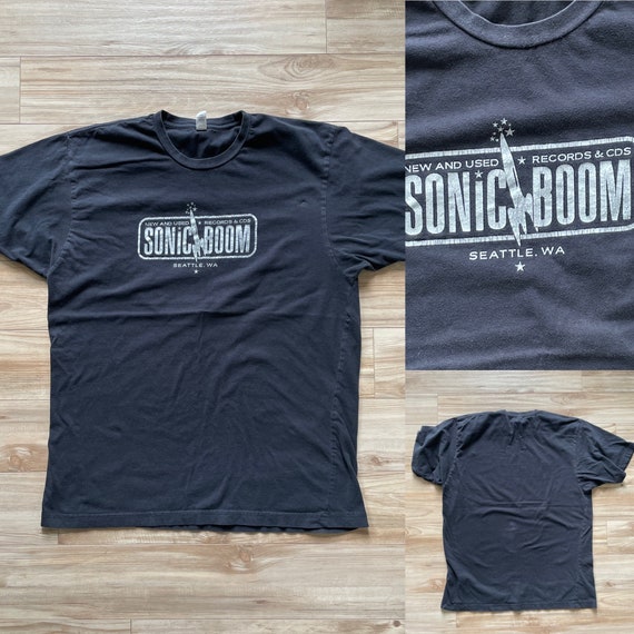 1990s Vintage SONIC BOOM Seattle Record Store T-sh