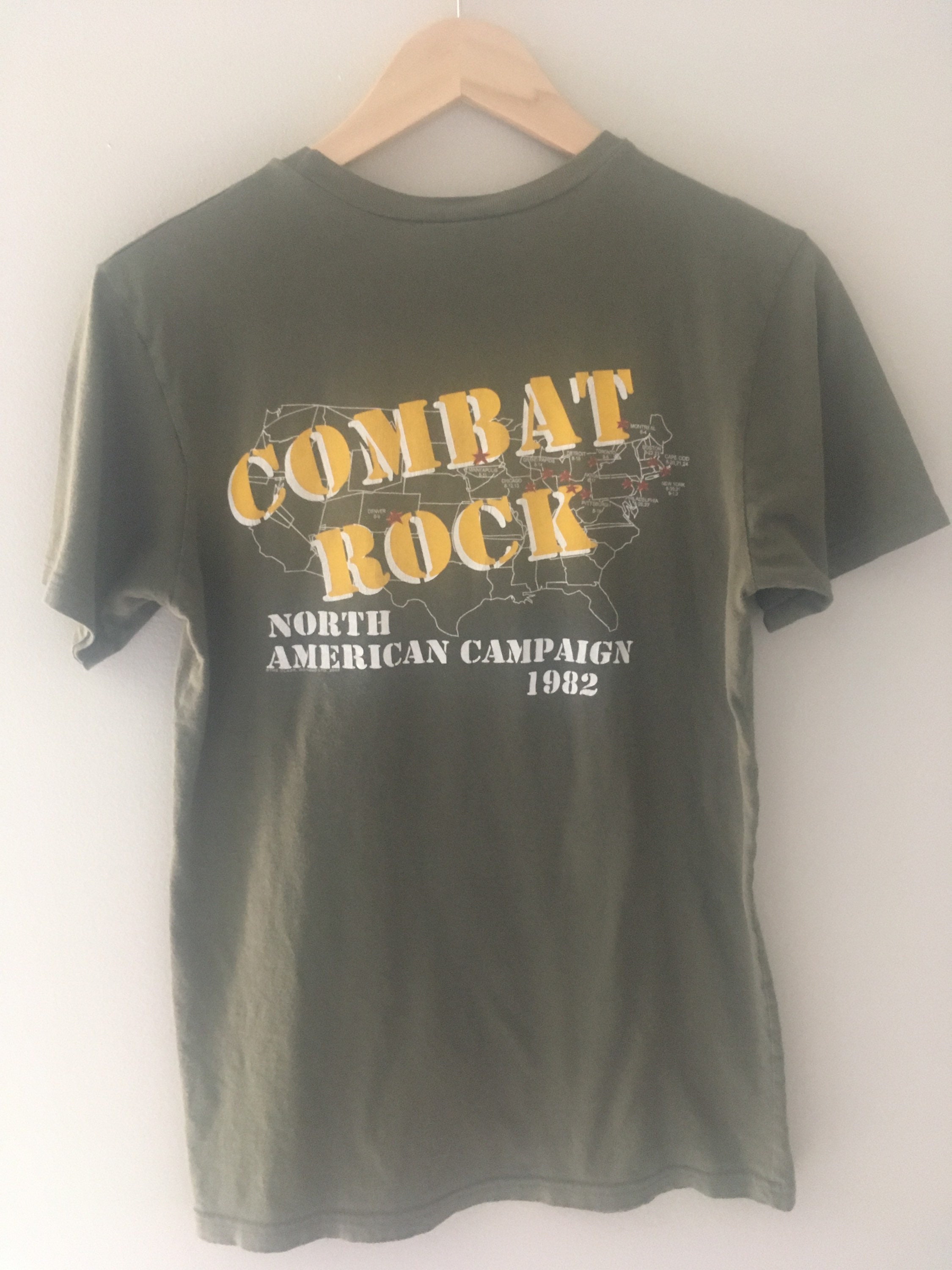 Vintage the Clash Combat Rock Tour Shirt - Army Green - Etsy