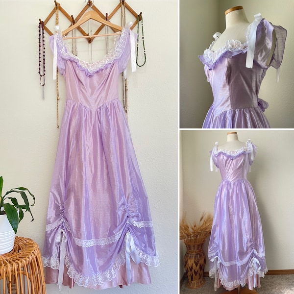 Vintage ALICIA Lavender Prom Dress  Quinceanera Dress  Formal Dress  Belle Dress  Princess Dress  Fairy Dress