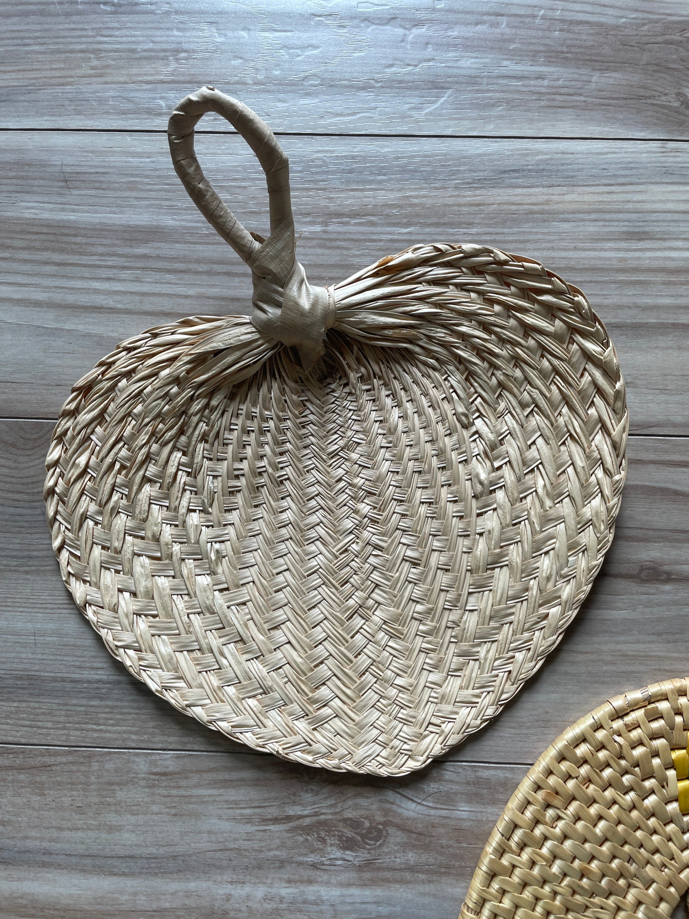 Vintage Flat Hanging Wicker / Wall Baskets / Basketwear / Home Etsy