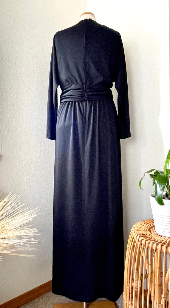 Vintage HENRY LEE Black Polyester Long Sleeve Eve… - image 3