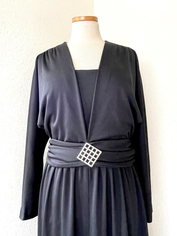 Vintage HENRY LEE Black Polyester Long Sleeve Eve… - image 10