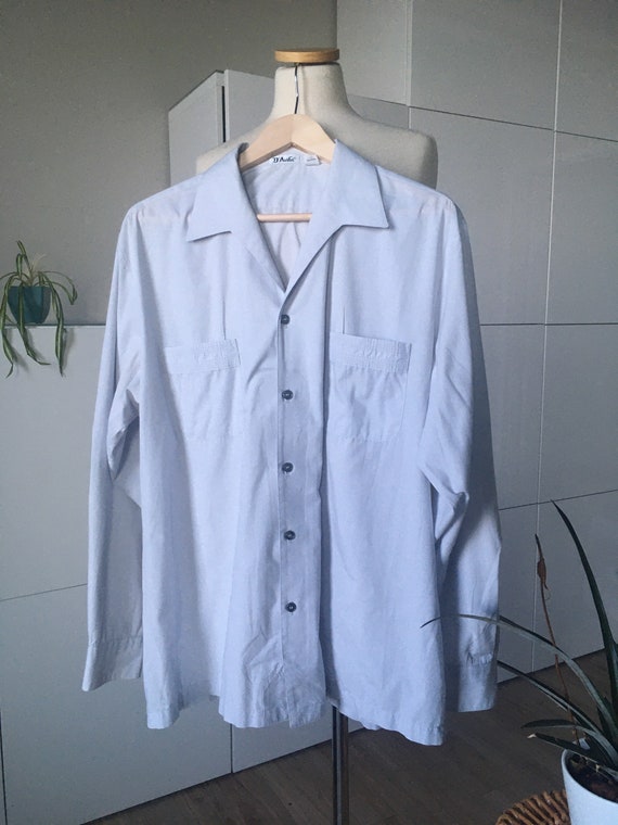 1980s Vintage Tailored DAVILA Mens Cabana Shirt /… - image 3