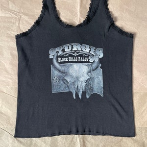 1996 Vintage STURGIS Black Hills Rally Tank Top Lady Tank Harley Davidson Biker Tee image 8