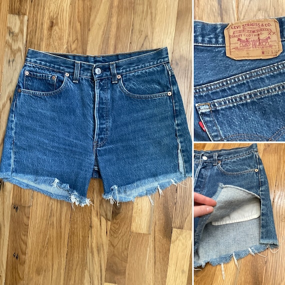 Vintage Levis 501 Cutoffs Button Fly Levis Shorts Denim Cutoffs Denim Shorts Waist 32 Etsy