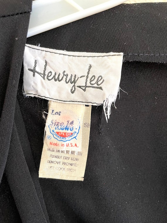 Vintage HENRY LEE Black Polyester Long Sleeve Eve… - image 9