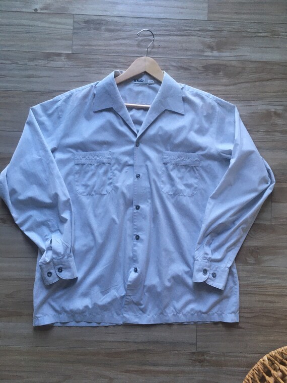 1980s Vintage Tailored DAVILA Mens Cabana Shirt /… - image 2