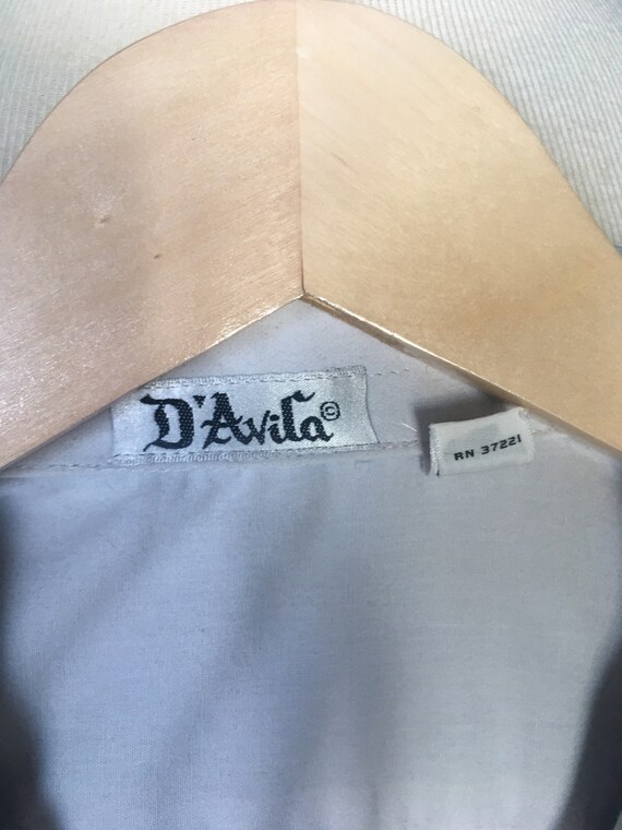 1980s Vintage Tailored DAVILA Mens Cabana Shirt /… - image 6