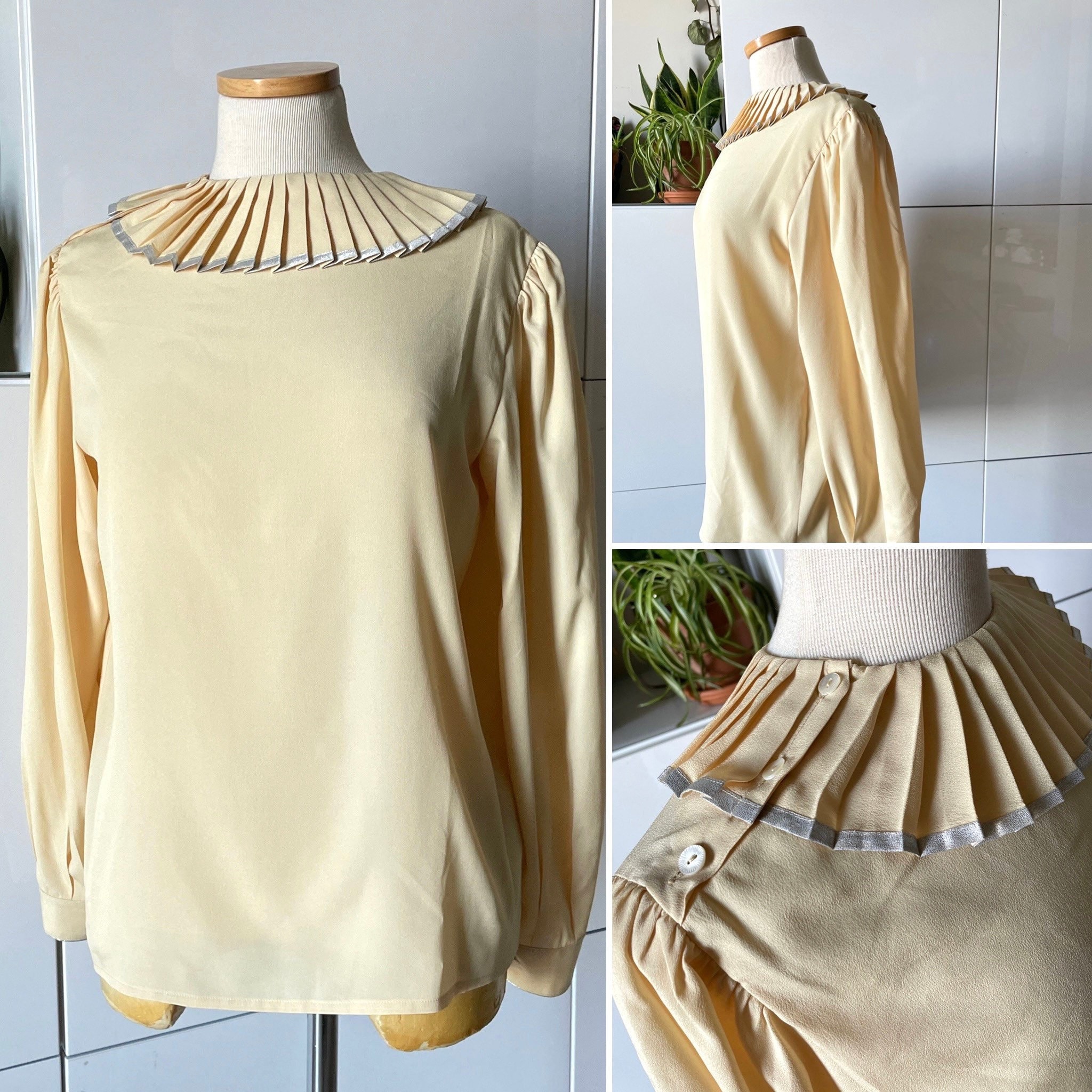 2023 Yellow Casual Shirts Pocket Front Open Long Sleeve Blouses Summer Tops  For Women Solid Button Shirt Ladies Top N1312