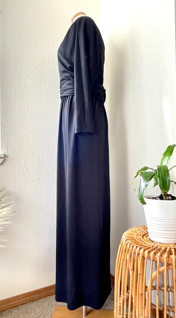 Vintage HENRY LEE Black Polyester Long Sleeve Eve… - image 4