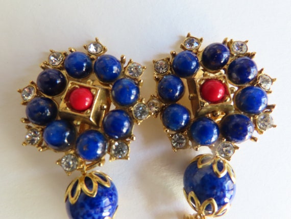 Byzantin style with pearls in imitation of lapis … - image 2