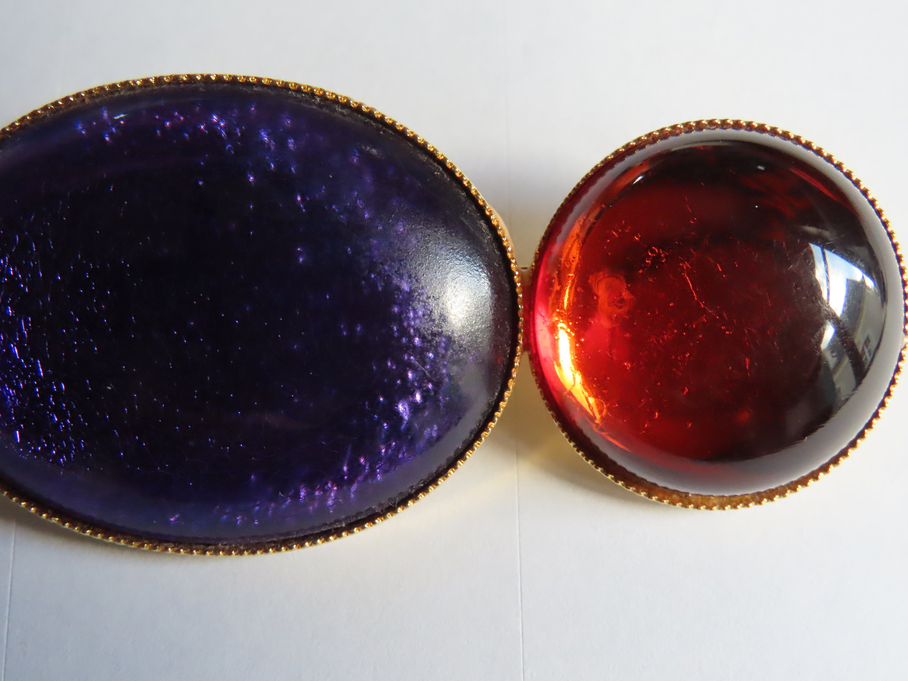 GIORGIO ARMANI ブローチ Giorgio Armani Sterling Vermeil Red & Clear Rhinestone