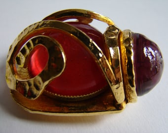 Pierre Cardin Rose vintage brooch