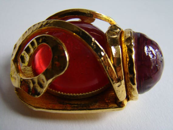 Pierre Cardin Rose vintage brooch - image 1