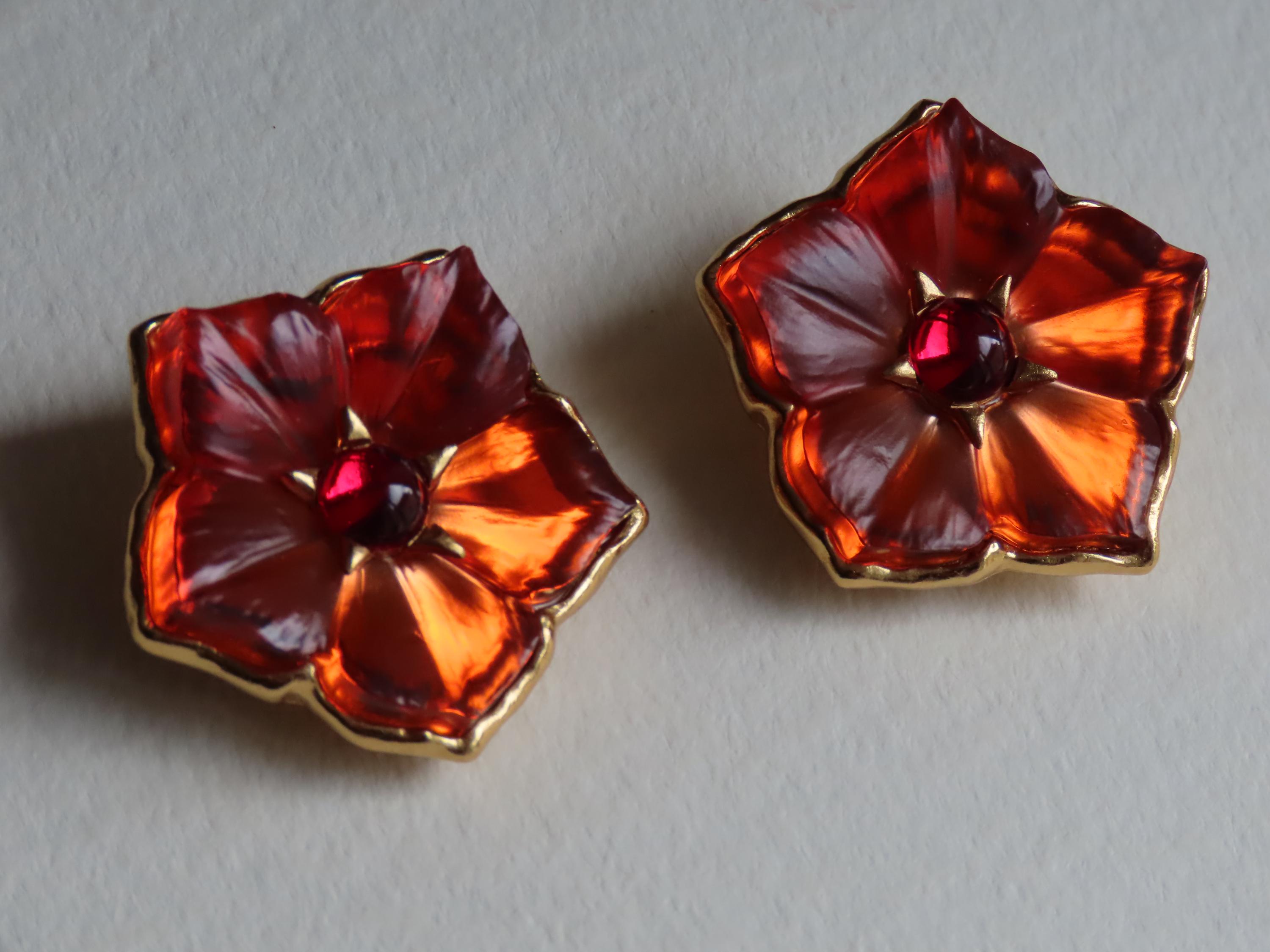 ケンゾーのフラワーイヤリング - Etsy 日本