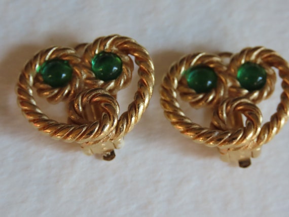 Loris Azzaro tiny heart earrings