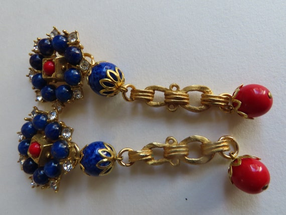 Byzantin style with pearls in imitation of lapis … - image 3