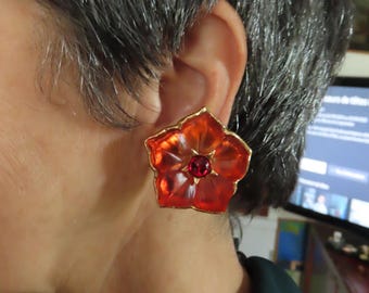ケンゾーのフラワーイヤリング - Etsy 日本