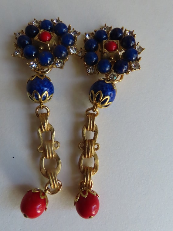 Byzantin style with pearls in imitation of lapis … - image 1