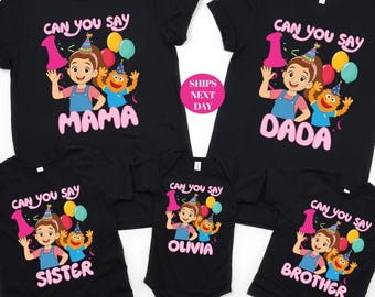 Camiseta de cumpleaños de la Sra. Rachel para niña y niño, camiseta de primer cumpleaños de la Sra. Rachel, fiesta de cumpleaños familiar a juego, atuendo de primer cumpleaños de la Sra. Rachel