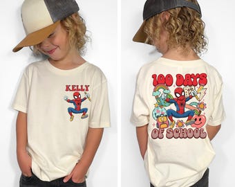 100 Days of School Disney Shirt, Custom 100th Day Sweatshirt, Personalized Disneyland Name Tshirt, Disney World Gift for Kids Teacher