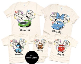 Disney 2026 Trip Shirt, Custom Family Vacation Tee, Disneyland Cars Sweatshirt Personalized Gift