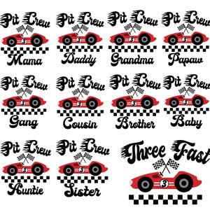 Camiseta personalizada de cumpleaños para niño de Cars, sudadera de Pit Crew McQueen, Tow Mater, Sally Carrera, camiseta de Doc Hudson, regalo a juego para fiestas de viajes familiares de Disney imagen 2