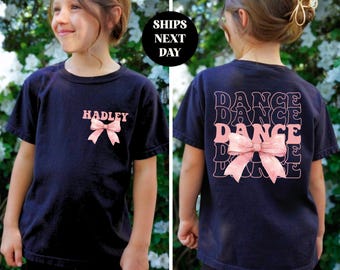 Custom Dance Bow Shirt: Coquette Girly Dancer Tee, Recital Gift