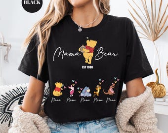 Camiseta personalizada de mamá osa con nombres, camiseta personalizada de mamá para niños, camiseta de mamá osa, regalo para nueva mamá, sudadera personalizada de mamá osa, regalo para el Día de la Madre