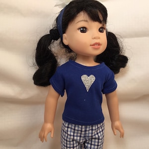 14.5 inch doll clothes summer shorts outfit for dolls like wellie wishers
