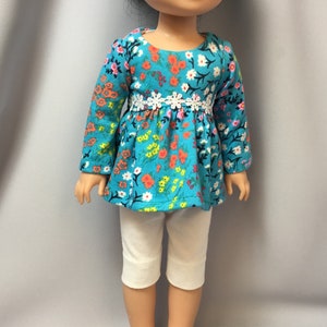14.5 inch doll clothes, knit top and pants with headband for dolls like wellie wishers image 2