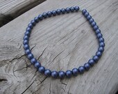 Deep Satin Purple Beaded Ankle Bracelet
