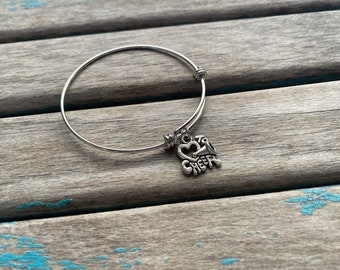 SALE- Cheer Bangle Bracelet- Adjustable Charm Bracelet