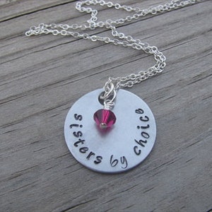 Best Friend Necklace, Cousin Necklace "sisters by choice" with an accent bead of your choice