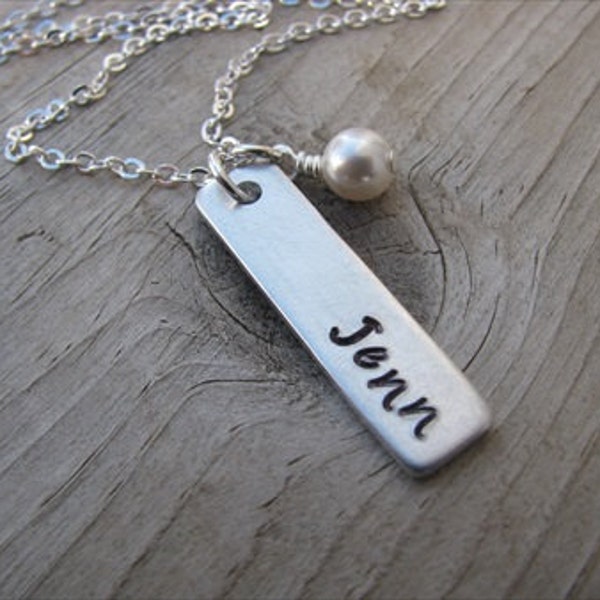 Stamped Necklace Etsy