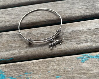 SALE- Tiger Bangle Bracelet- Adjustable Charm Bracelet