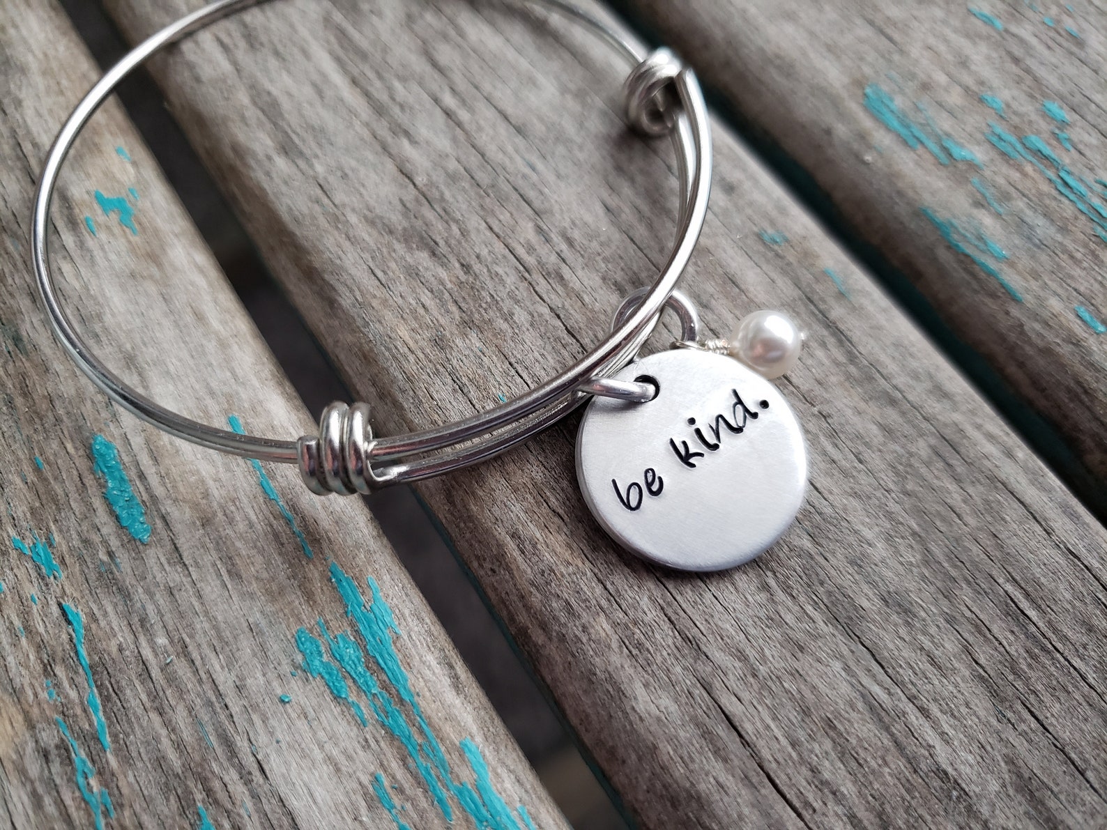 Be Kind Bracelet Handstamped be Kind. Bracelet Etsy