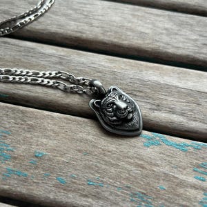 Tiger Head Charm Necklace- Unisex Necklace