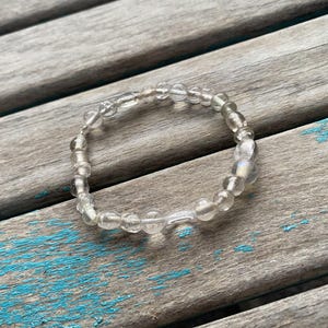 Clear Glass Beaded Bracelet- One of a kind Glass Bracelet