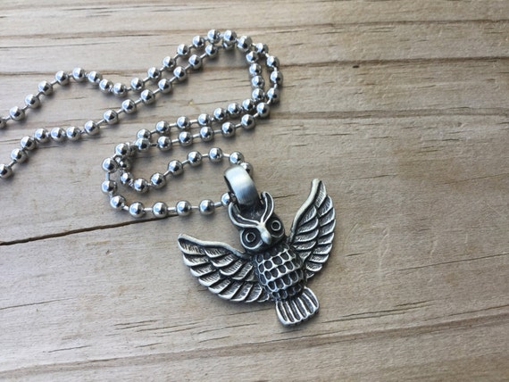 Owl necklace mens deals