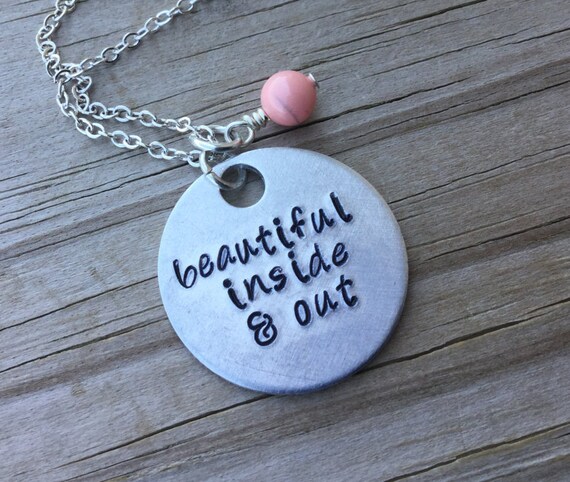 Necklace that says beautiful discount