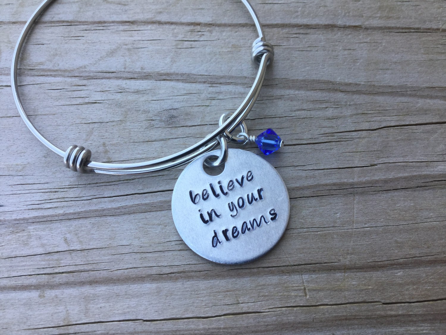 Dreams Quote Bracelet believe in your dreams with Etsy