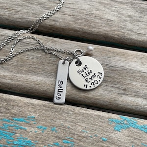 Personalized Best Life Ever Necklace- customized with date, name, and bead of your choice