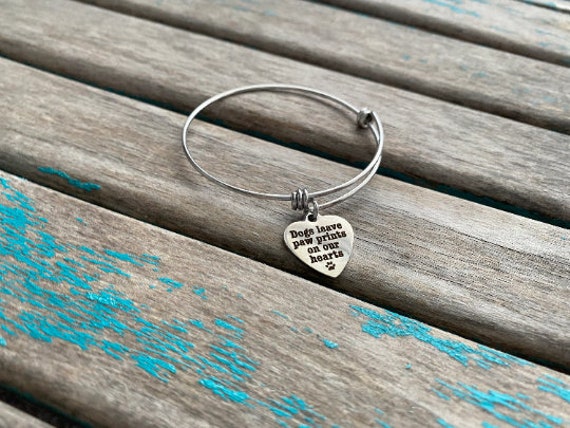 Dogs Leave Paw Prints Bangle Bracelet Dogs Leave Paw Prints Bangle Bracelet