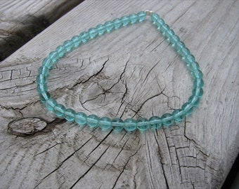 Light Teal Beaded Ankle Bracelet