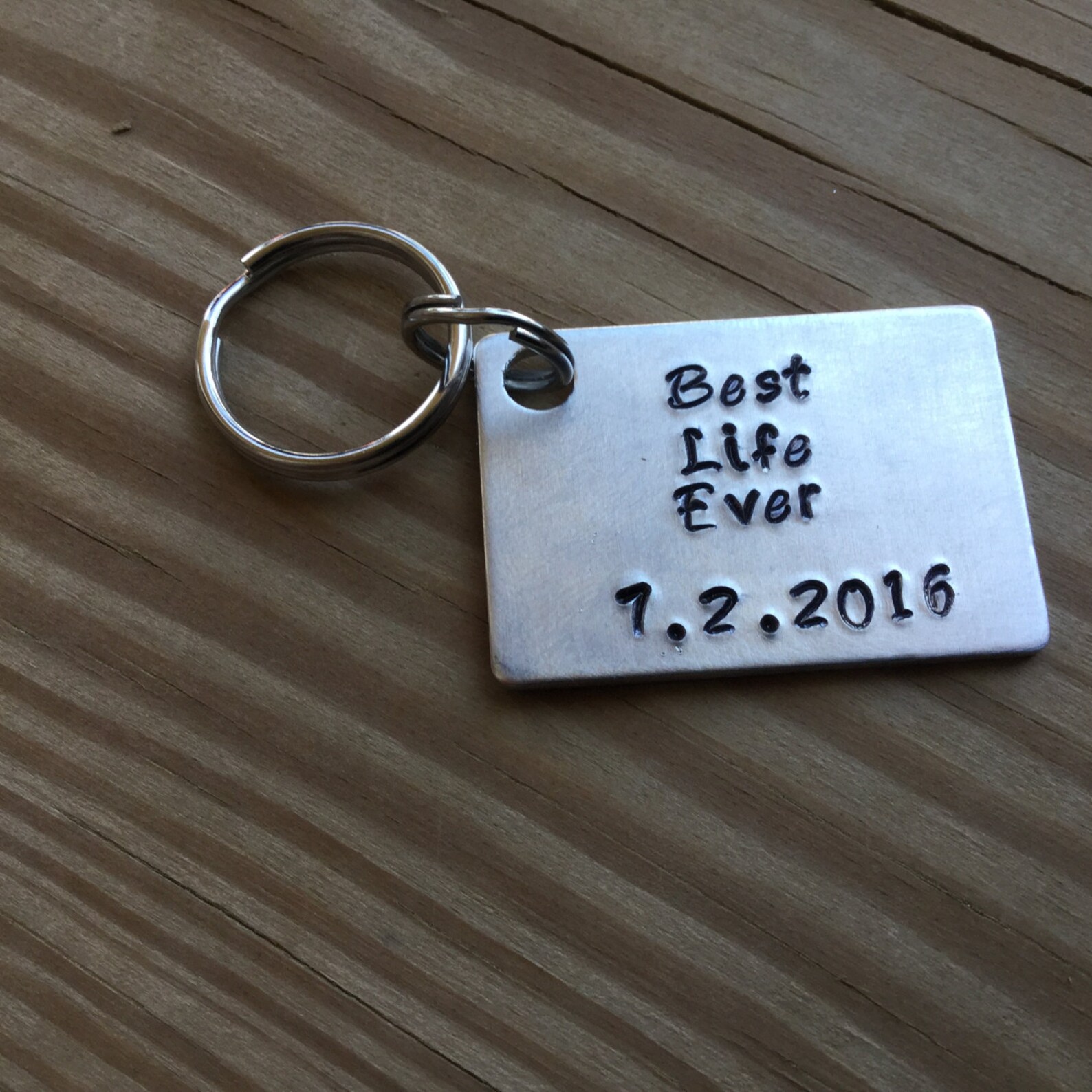 Best Life Ever Keychain With Date Perfect as a Baptism Gift Etsy