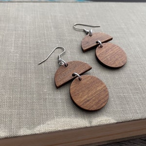 Layered Wood Earrings