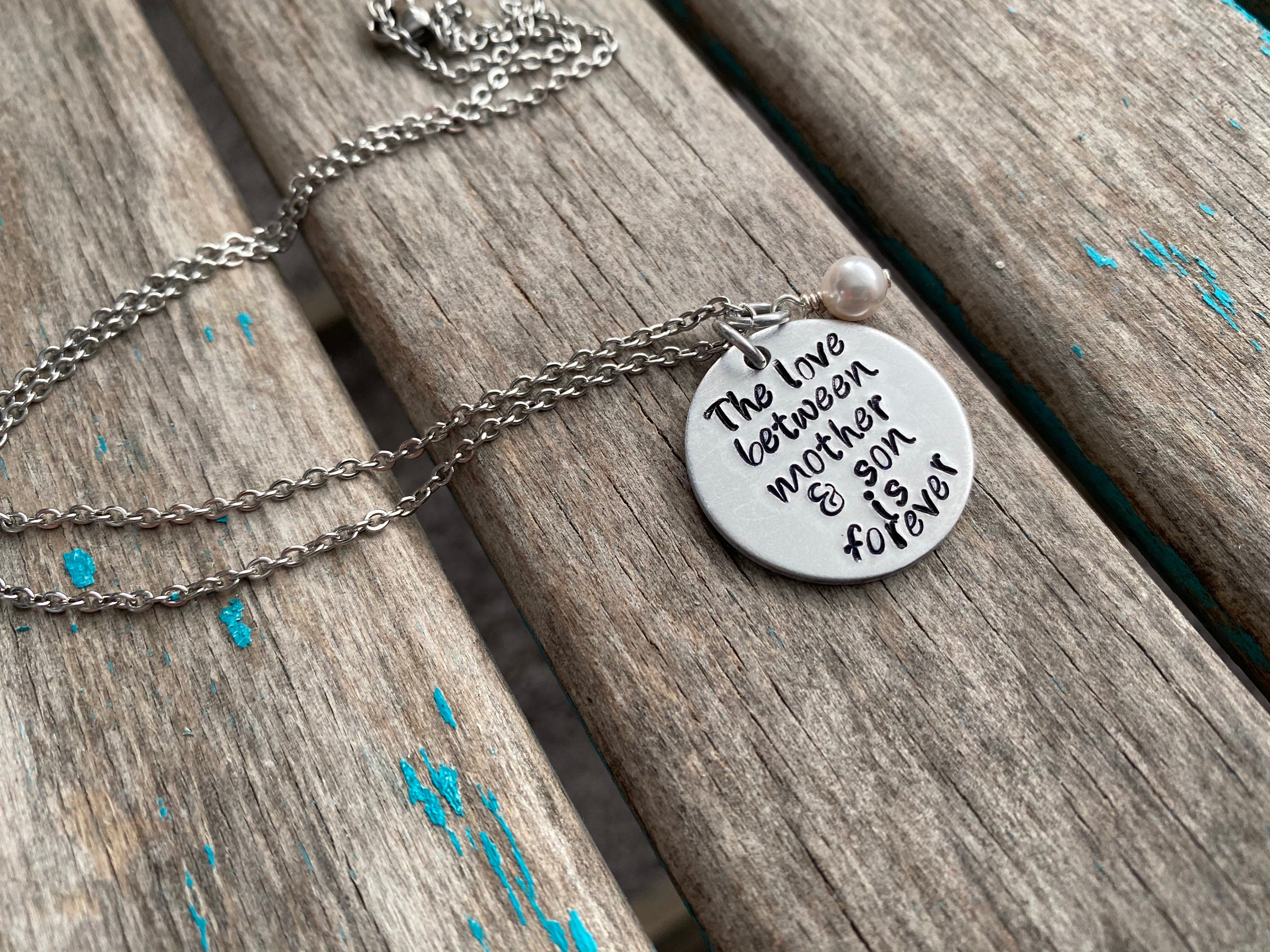 Mother Son Necklace, Mother Son Gift - Grace of Pearl