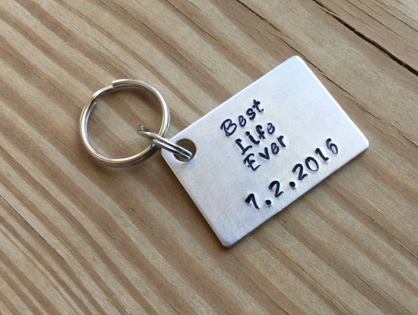 Best Life Ever Keychain With Date Perfect as a Baptism Gift Etsy