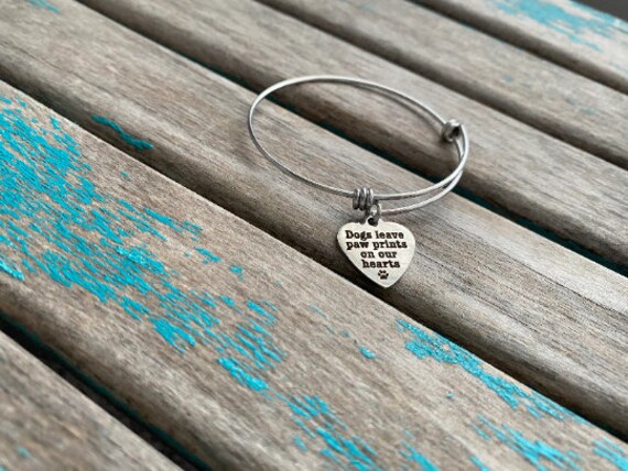 Dogs Leave Paw Prints Bangle Bracelet Dogs Leave Paw Prints Bangle Bracelet